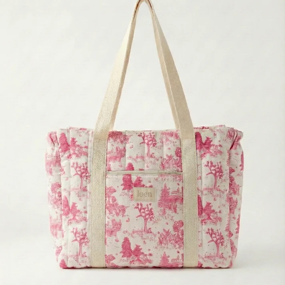 Bolso Esencial - Toile Rosa 1