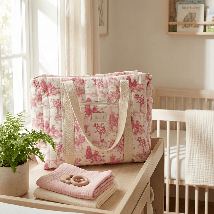 Bolso Esencial - Toile Rosa 2