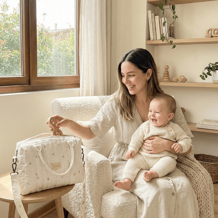 Bolso Alma - Peonias Beige 2