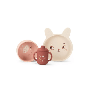 Set Vajilla Silicona Après la pluie - Moulin Roty