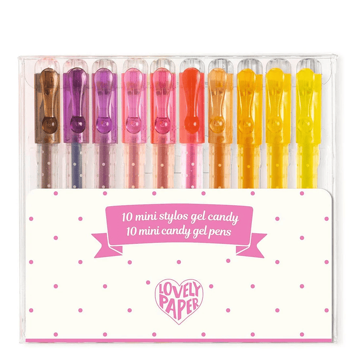 10 Mini Lápices Gel Candy - Lovely Paper 1