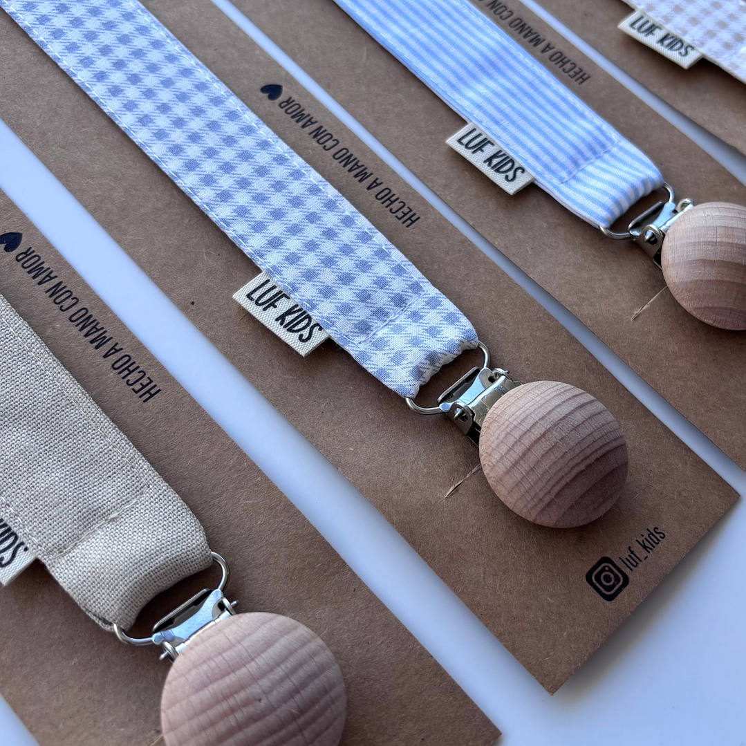 Porta Chupete Individual Lino Beige 2