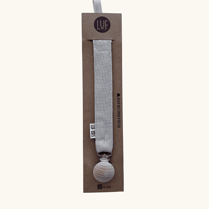 Porta Chupete Individual Lino Beige 1