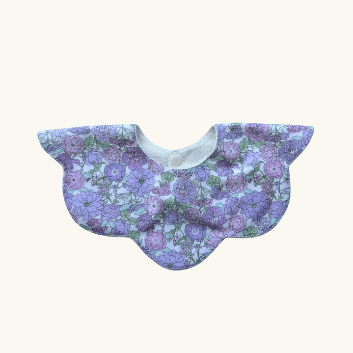 Babero Flor Flores Morado 1