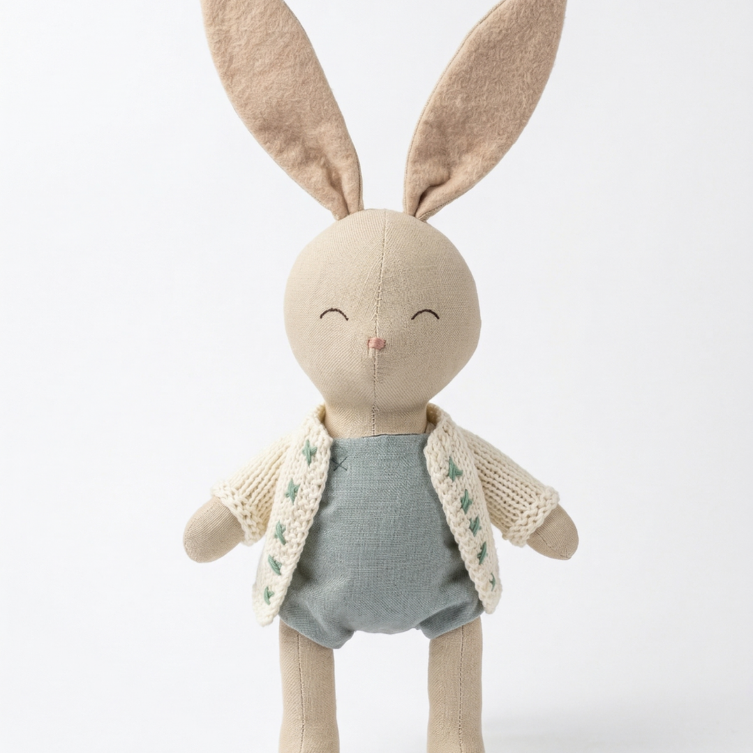 Conejo Grande Chaleco Crudo  - Hecho a mano con amor 2