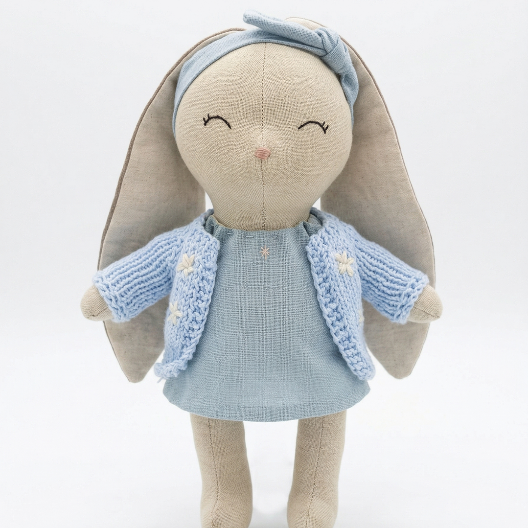 Coneja Grande Tenida Celeste  - Hecho a mano con amor 2