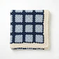 Manta de Crochet 100% Algodón Azul y Crudo - Miniatura 1