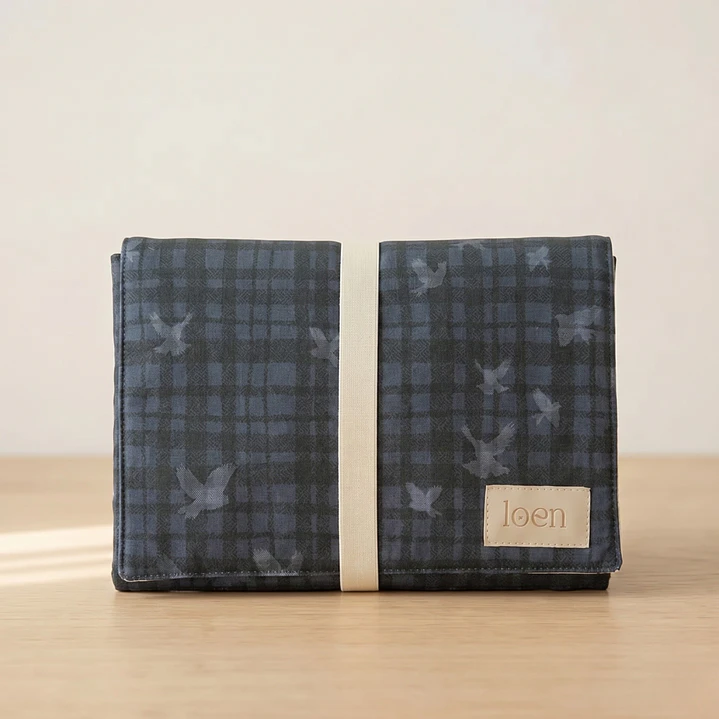 Mudador Portátil Vichy Golondrina Azul Noche 1