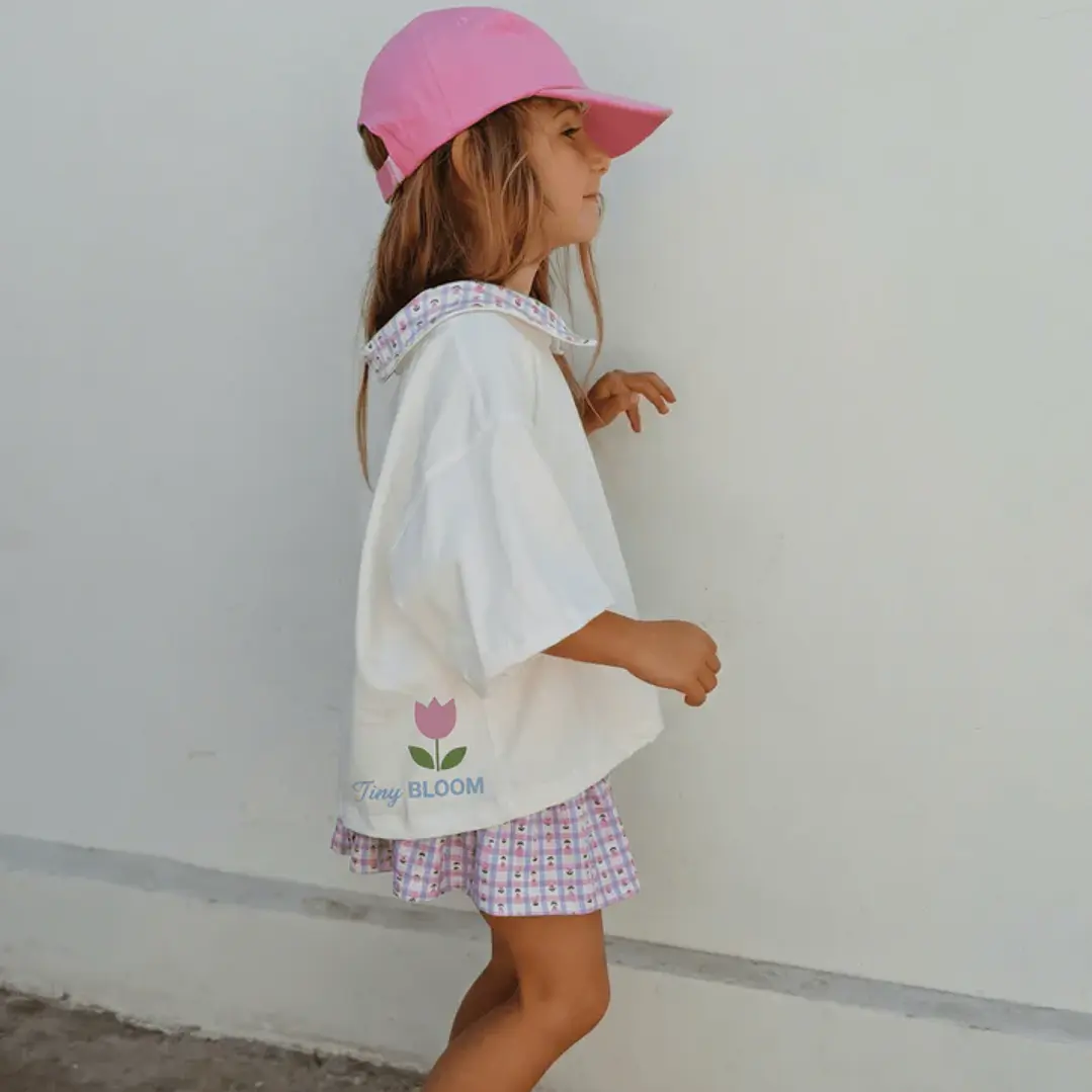 Polera Oversize “Tiny Bloom” Blanca — BITA 4