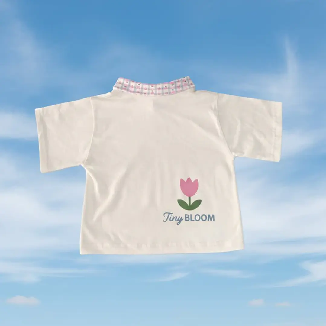 Polera Oversize “Tiny Bloom” Blanca — BITA 2