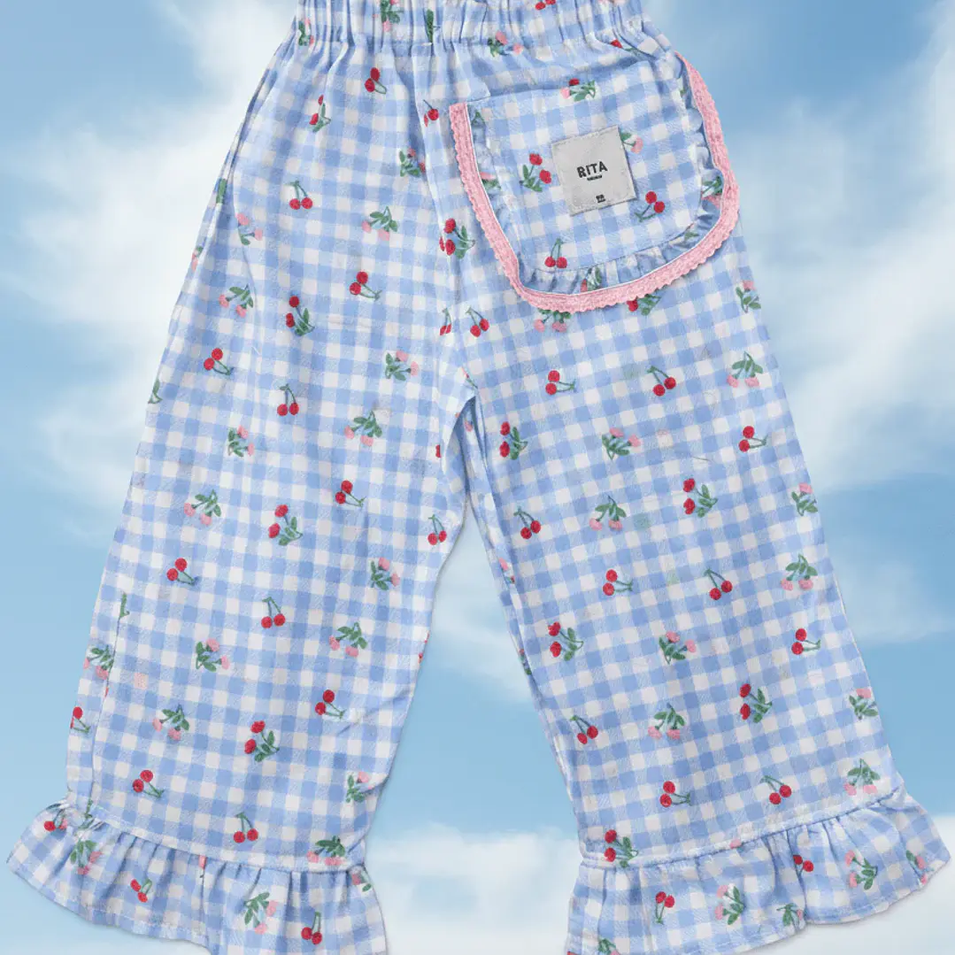 Pantalón “Tiny Vichy” Wide Leg — BITA 2