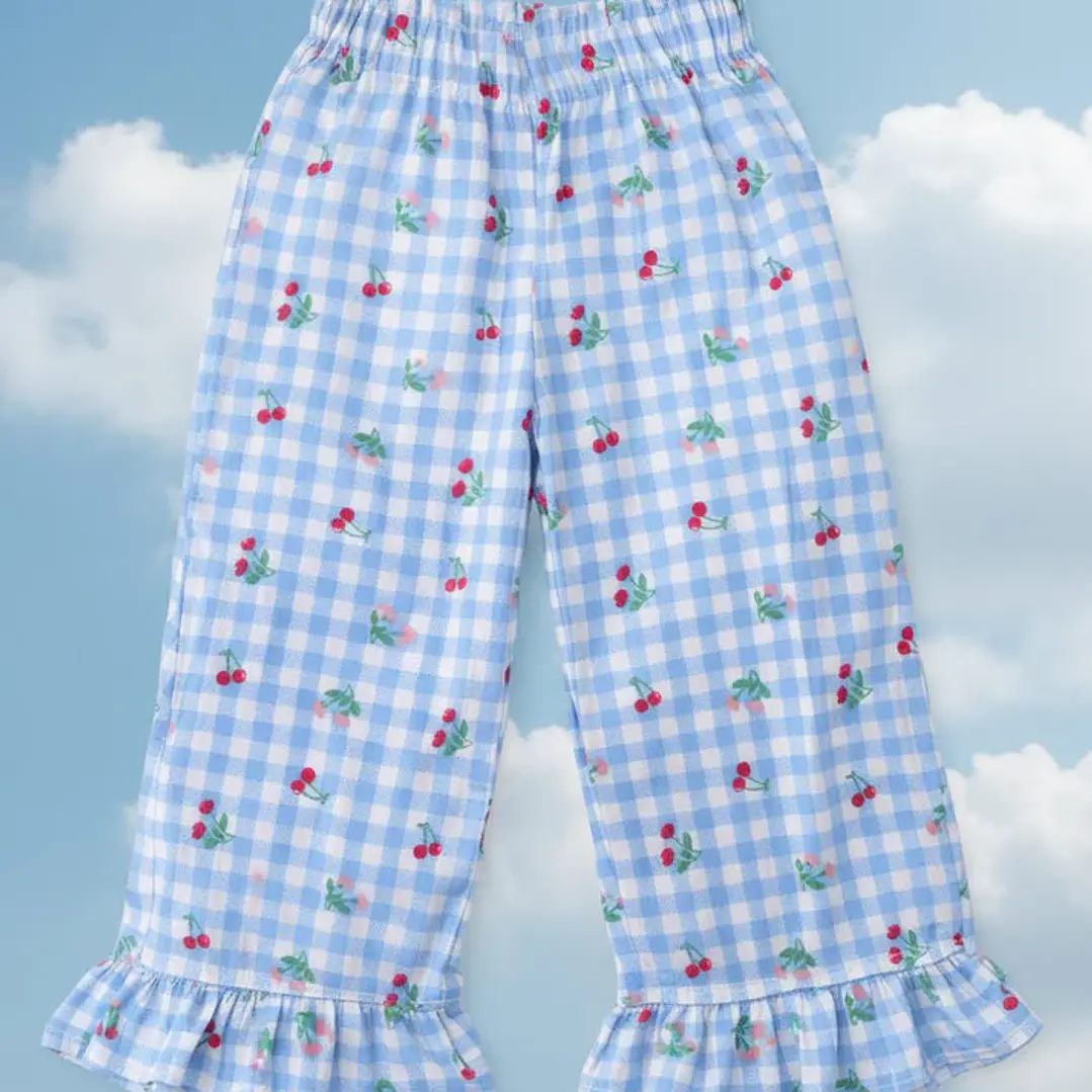 Pantalón “Tiny Vichy” Wide Leg — BITA 1