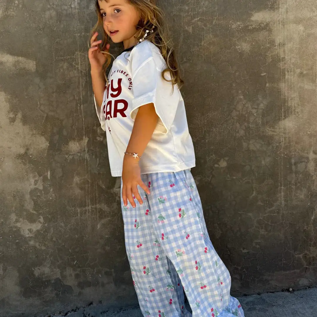 Pantalón “Tiny Vichy” Wide Leg — BITA 4