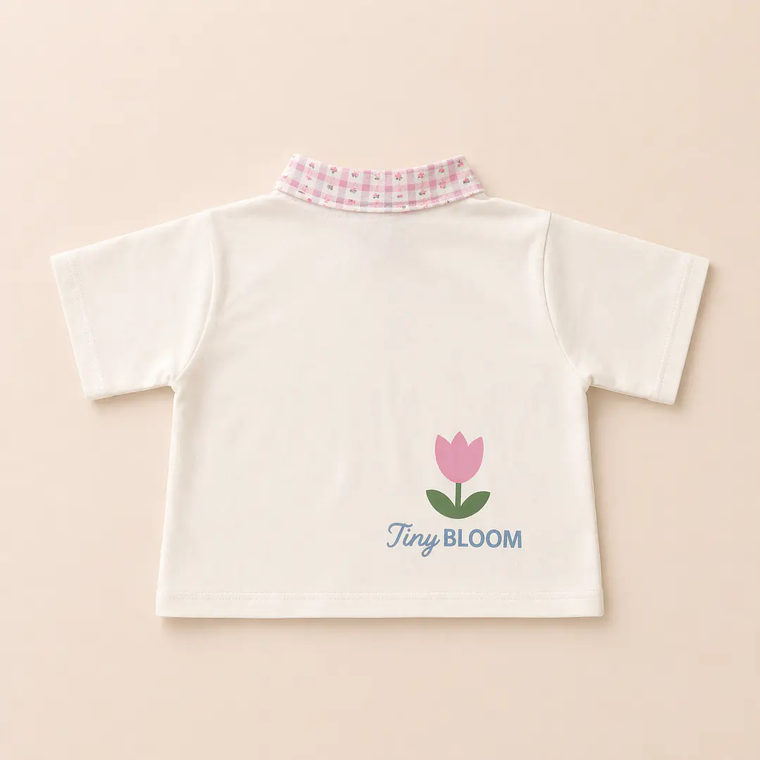 Polera Oversize “Tiny Bloom” Blanca — BITA 2