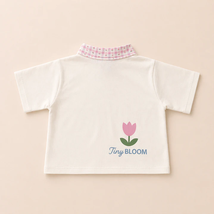 Polera Oversize “Tiny Bloom” Blanca — BITA 2