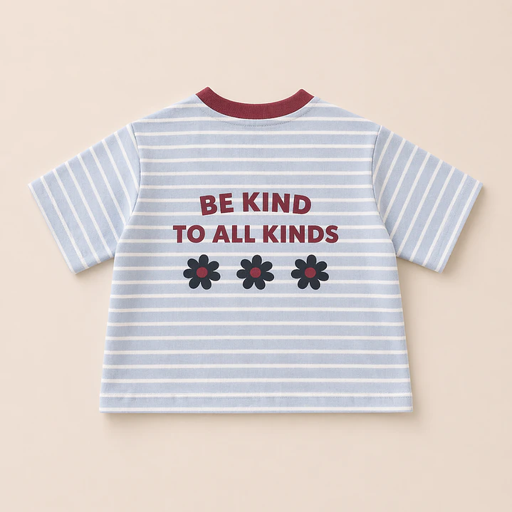 Polera Oversize “Be Kind to All Kinds” Celeste — BITA 2