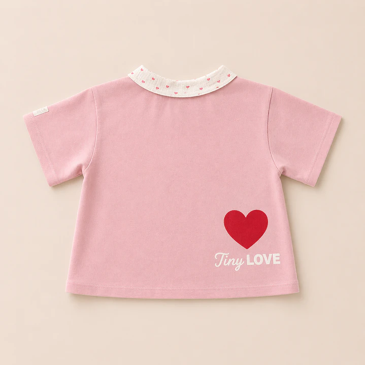 Polera Oversize “Tiny Love” Rosada — BITA 2