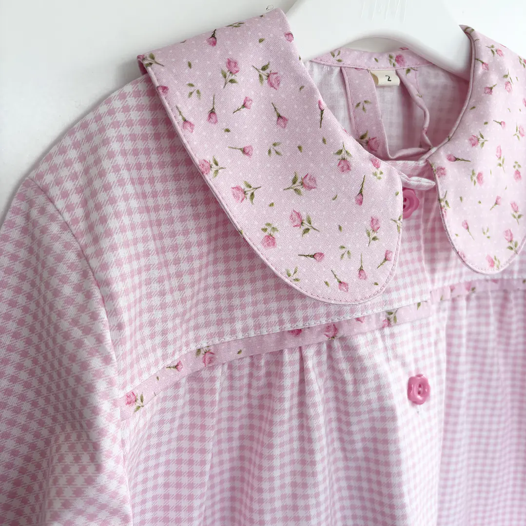 Delantal Rosas - Vichy Rosado 2