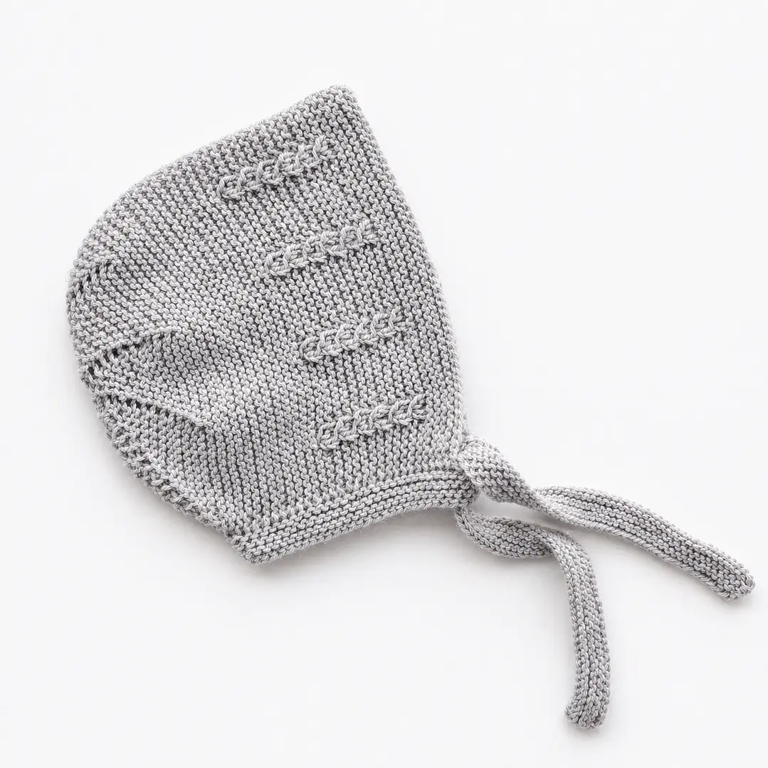 Capota Trenza Gris 100% Algodón - LUF Kids 1