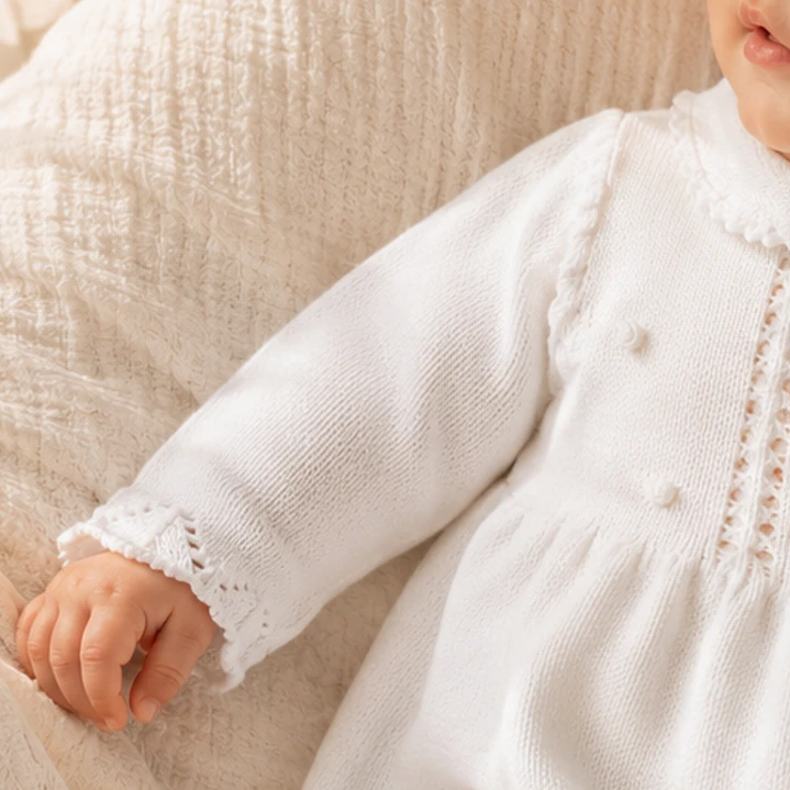 Vestido Alba Tejido Blanco - Emilia Mía 3