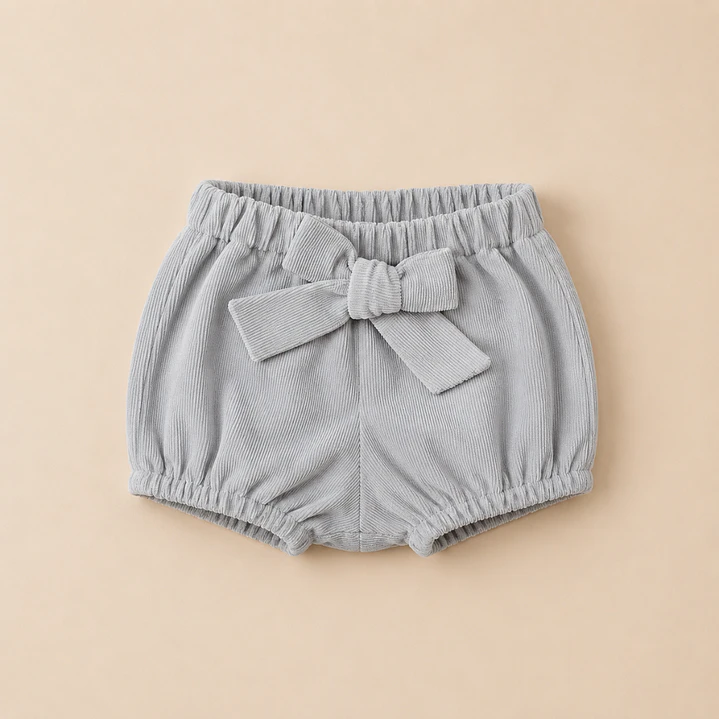 Bombacha Lazo Cotelé Gris - Emilia Mía 1