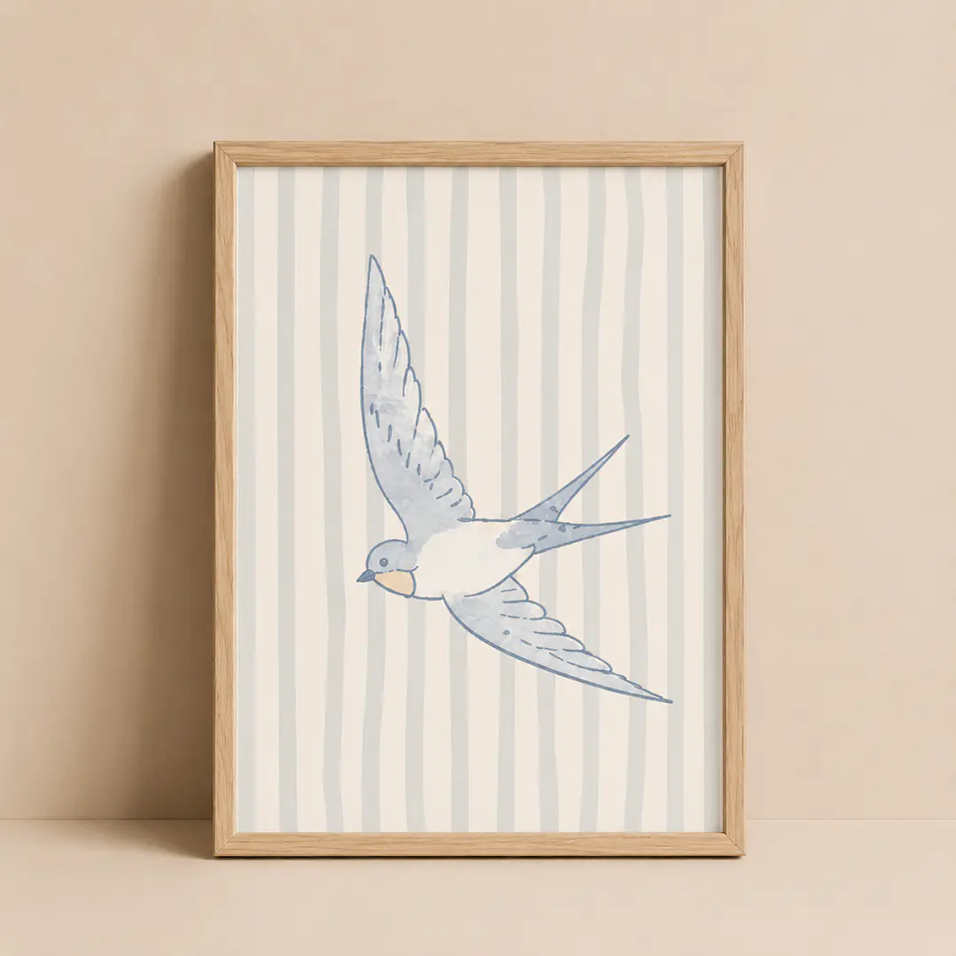 Lamina Golondrina Azul - Colección Libertad 1