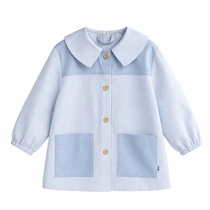 Delantal Rayas Celeste - Luf Kids