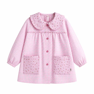 Delantal Rosas - Vichy Rosado - Luf Kids