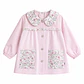 Delantal Flores Rayas Rosado  - Luf Kids - Miniatura 1