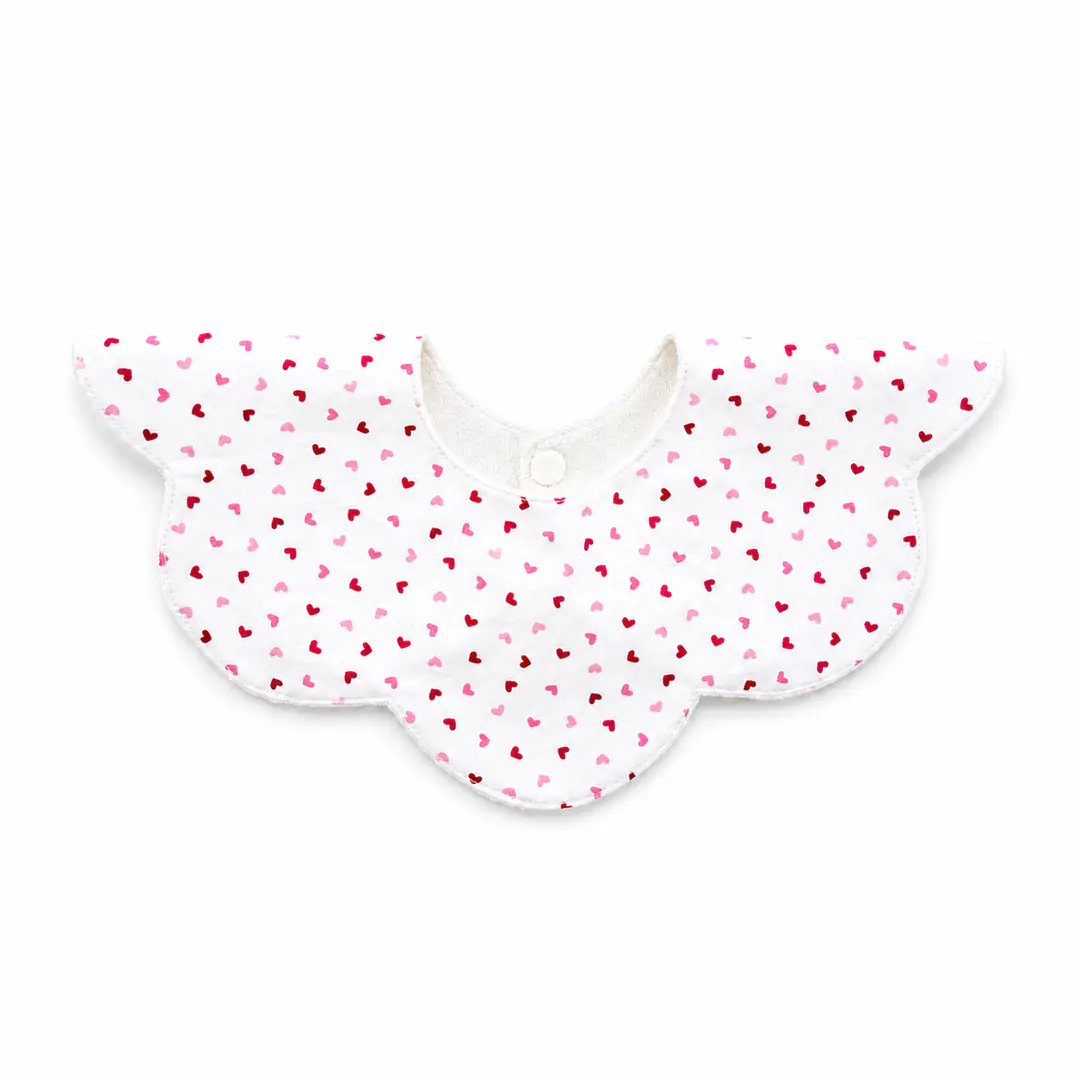 Babero Flor Corazones - LUF Kids 1