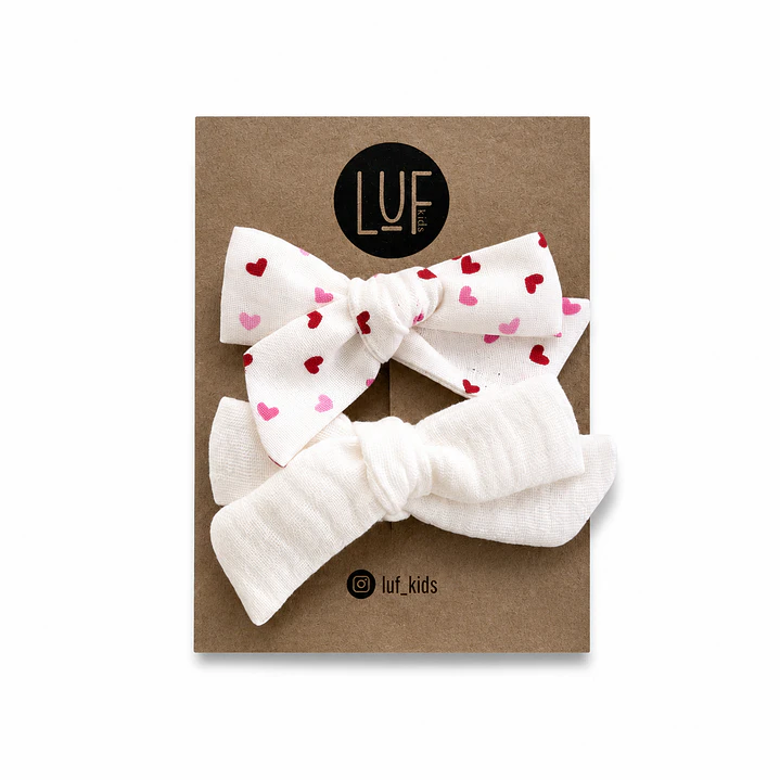 Lazos Dominga Corazones (pinche) - LUF kids 1