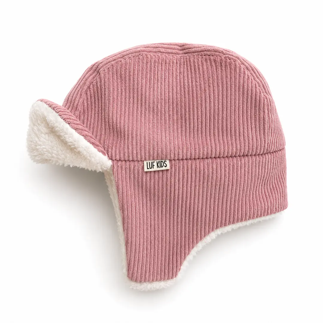 Gorro Aviador Rosa Viejo - LUF Kids 2