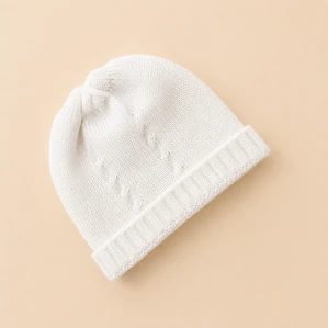 Gorro Tejido Espiga Blanco