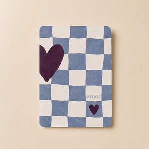 Postal Felicitaciones Damier Amor - Cool & Green