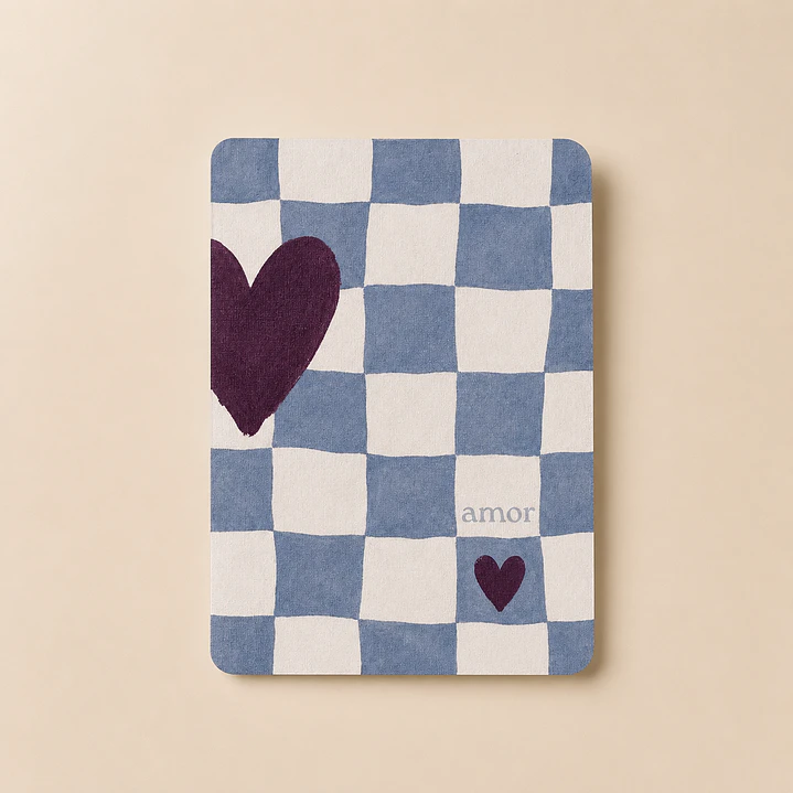 Postal Felicitaciones Damier Amor - Cool & Green 1