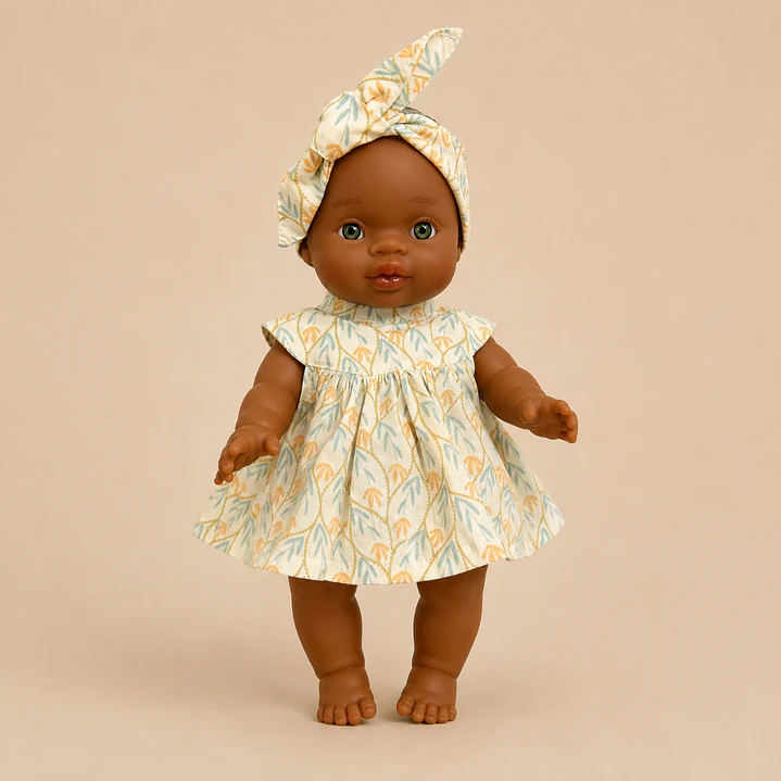 Muñeca Romy Vestido Solcito Flores Amarillas 2