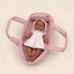 Muñeca Clara Vestido Rayas Rosadas - Mailen - Miniatura 3
