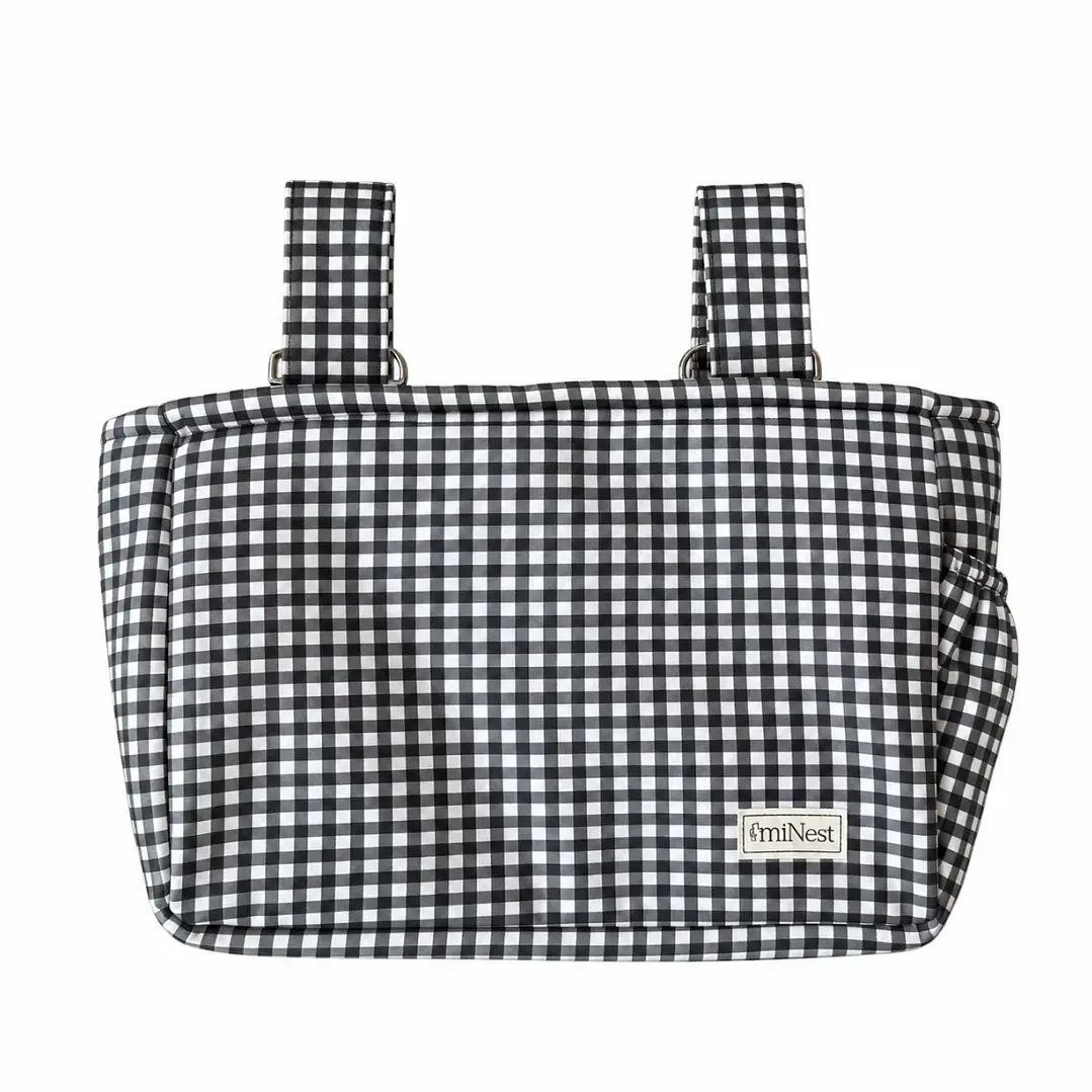 Bolso Organizador Mini Vichy Negro - miNest 1