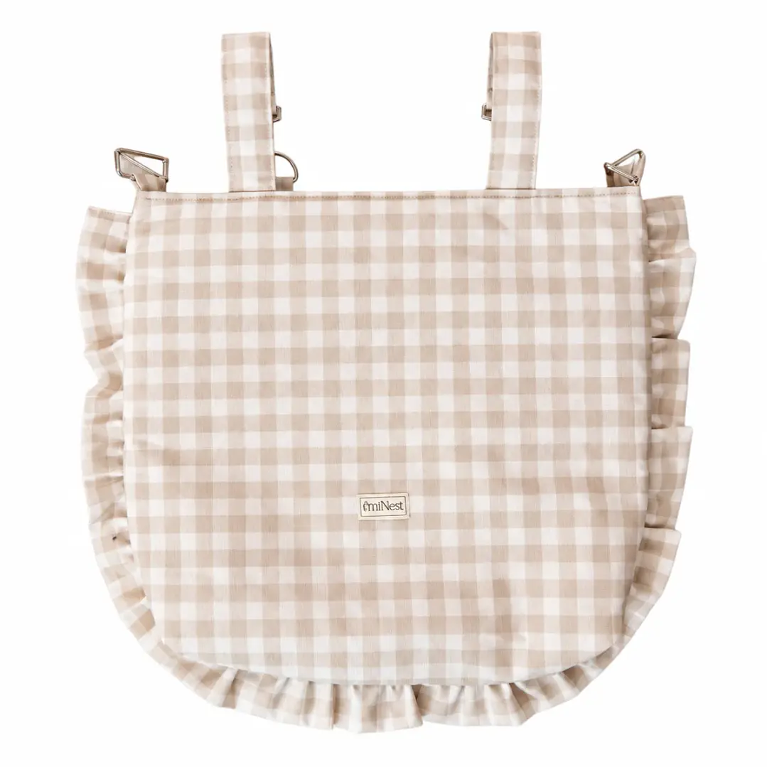 Bolso Volante Vichy Beige - miNest 1