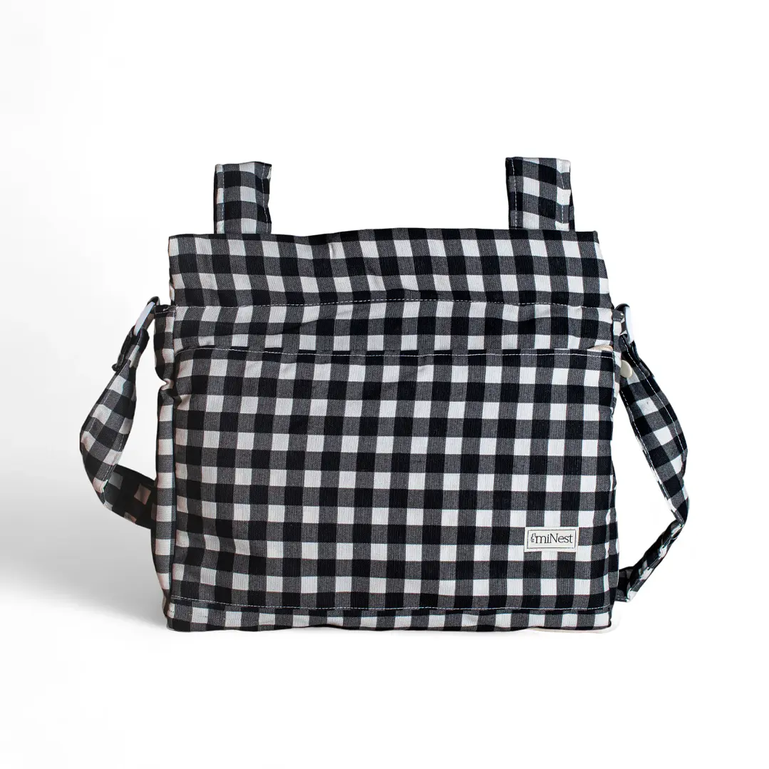 Bolso Clásico Vichy Negro - miNest 1