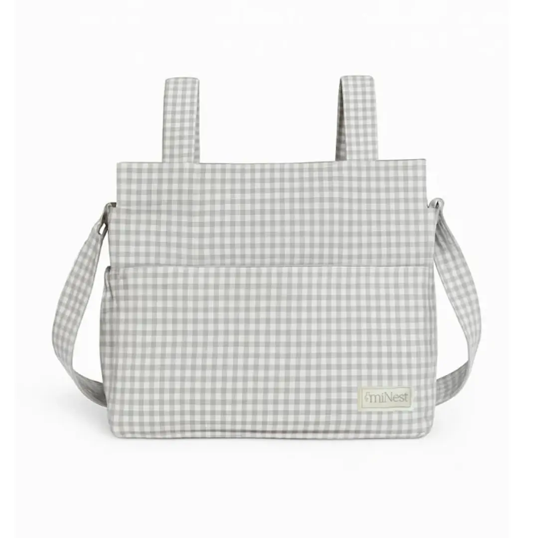 Bolso Clásico Vichy Mini Gris - miNest 1