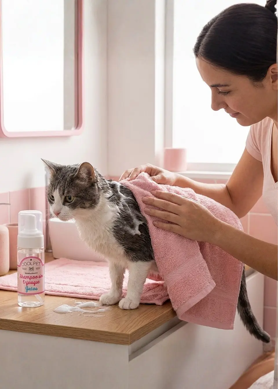 Shampoo Sin Enjuague Gato 2