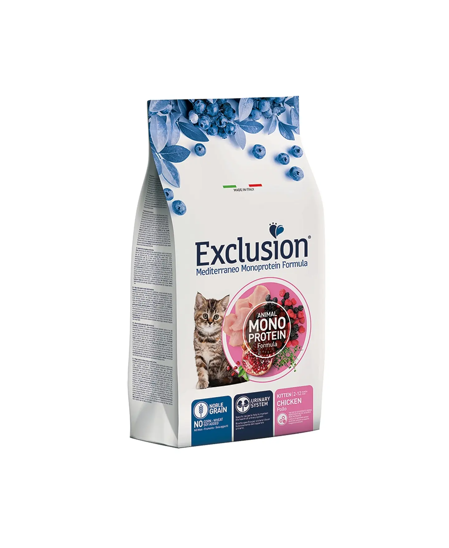 Exclusion Noble Grain Frango Gatinhos 12Kg 1