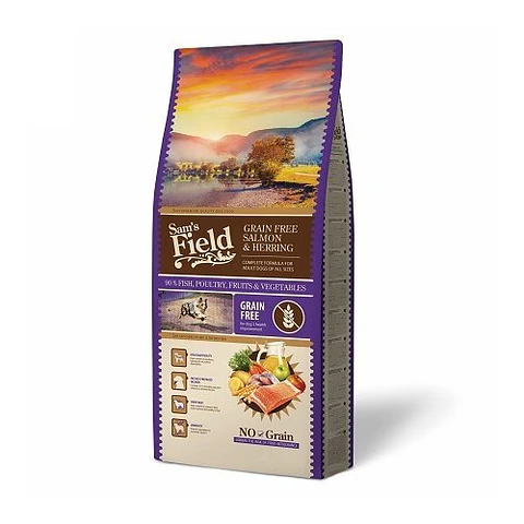 Sam's Field Sem Cereais Salmão & Arenque 13Kg