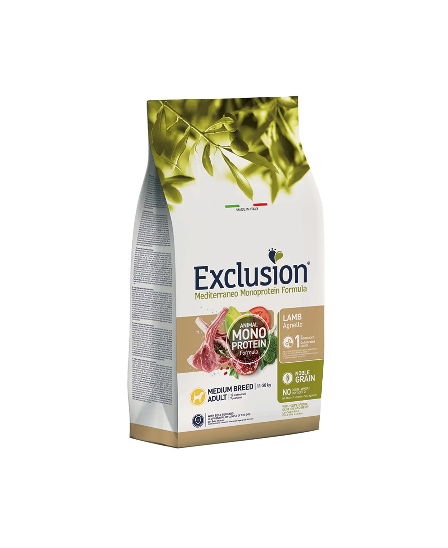 Exclusion Noble Cordeiro Adulto Raça Média 12Kg 1
