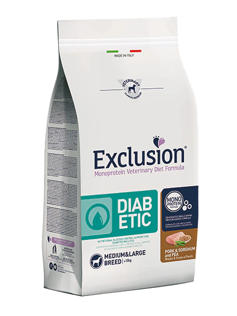 Exclusion Diet Diabetic Pork & Sorghum Medium/Grande 12Kg