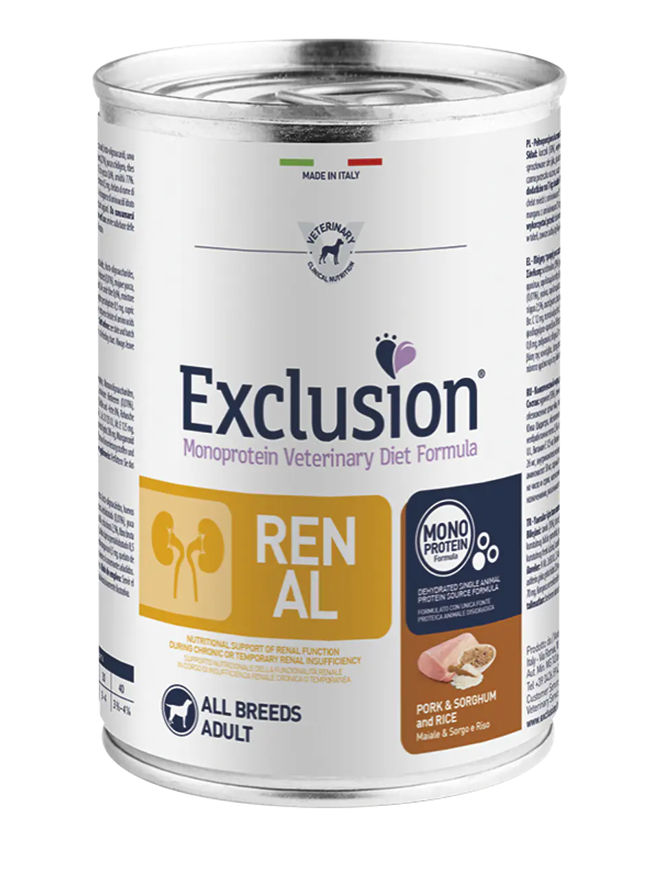 Exclusion Diet Dog Renal Lata 400gr 1