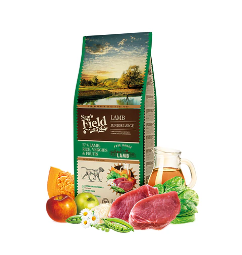Sam's Field Cachorros Raças Grandes C/ Carne de Cordeiro 13Kg 