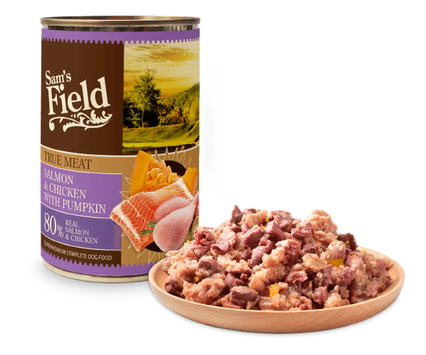 Sam's Field True Meat Salmão, Frango e Abóbora 400g 1