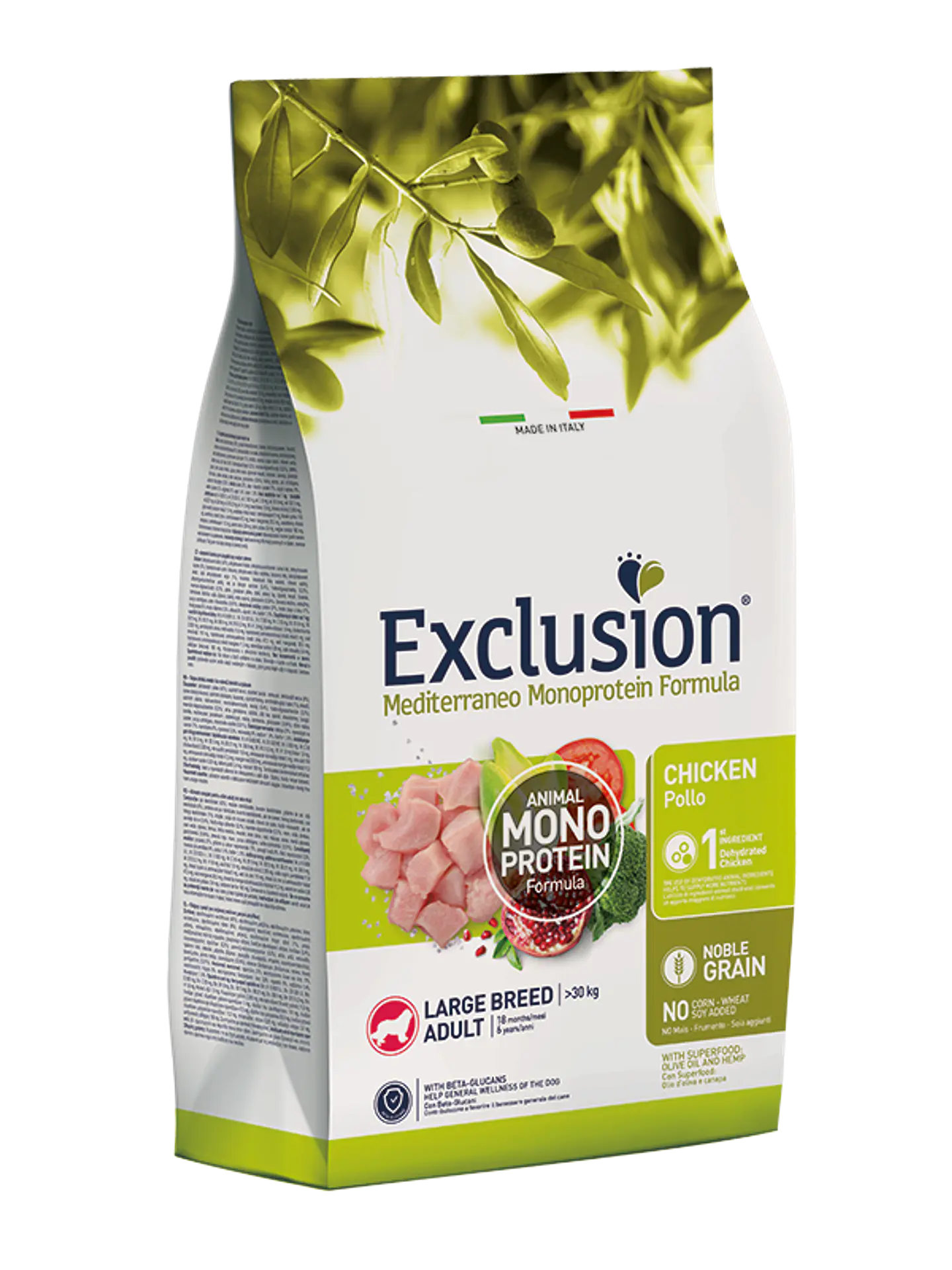 Exclusion Noble Adulto Frango Raça Grande 12Kg 1